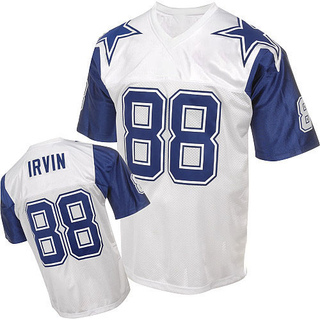 Authentic Michael Irvin Men's Dallas Cowboys 75TH Patch Throwback Jersey - White