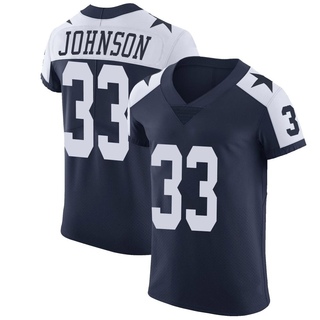 Elite Emany Johnson Men's Dallas Cowboys Alternate Vapor Untouchable Jersey - Navy