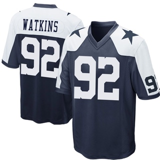 Game Carlos Watkins Men's Dallas Cowboys Throwback Jersey - Navy Blue