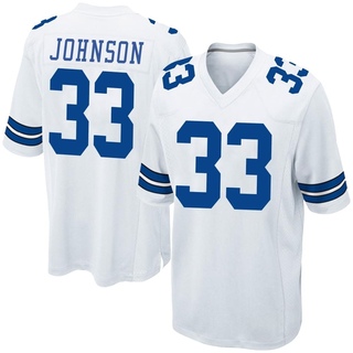 Game Emany Johnson Men's Dallas Cowboys Jersey - White