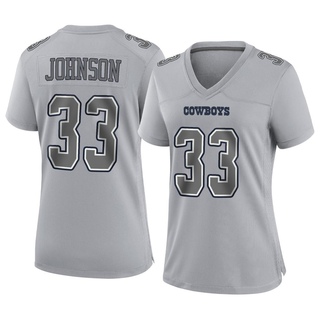 Game Emany Johnson Women's Dallas Cowboys Atmosphere Fashion Jersey - Gray