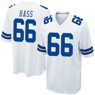 Game T.J. Bass Men's Dallas Cowboys Jersey - White