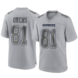 Game Terrell Owens Men's Dallas Cowboys Atmosphere Fashion Jersey - Gray