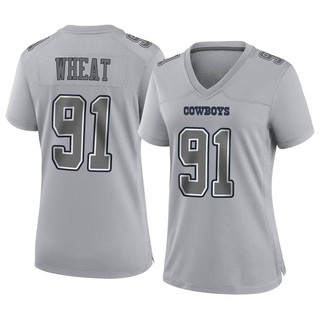 Game Tyrus Wheat Women's Dallas Cowboys Atmosphere Fashion Jersey - Gray