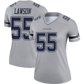 Legend Carl Lawson Women's Dallas Cowboys Inverted Jersey - Gray