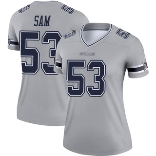 Legend Christian Sam Women's Dallas Cowboys Inverted Jersey - Gray