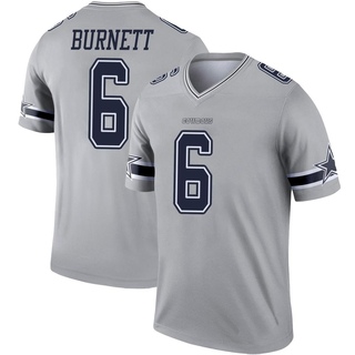 Legend Deontay Burnett Men's Dallas Cowboys Inverted Jersey - Gray