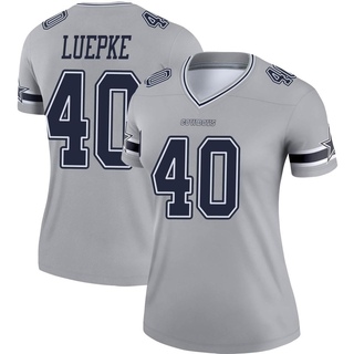 Legend Hunter Luepke Women's Dallas Cowboys Inverted Jersey - Gray