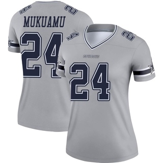 Legend Israel Mukuamu Women's Dallas Cowboys Inverted Jersey - Gray