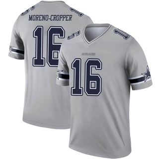 Legend Jalen Moreno-Cropper Men's Dallas Cowboys Inverted Jersey - Gray