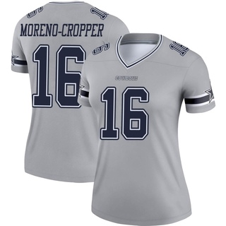 Legend Jalen Moreno-Cropper Women's Dallas Cowboys Inverted Jersey - Gray