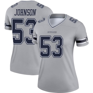 Legend Jason Johnson Women's Dallas Cowboys Inverted Jersey - Gray