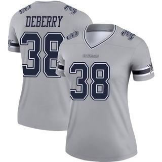 Legend Josh DeBerry Women's Dallas Cowboys Inverted Jersey - Gray