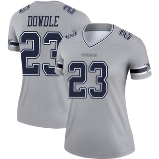 Legend Rico Dowdle Women's Dallas Cowboys Inverted Jersey - Gray