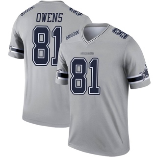 Legend Terrell Owens Men's Dallas Cowboys Inverted Jersey - Gray