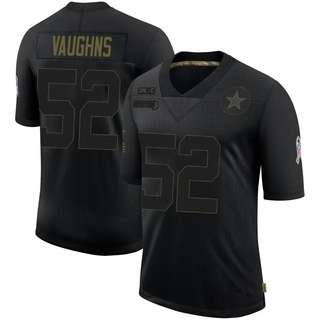 Limited Byron Vaughns Men's Dallas Cowboys 2020 Salute To Service Jersey - Black