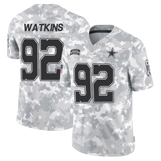 Limited Carlos Watkins Men's Dallas Cowboys 2024 Salute to Service Jersey - Arctic Camo