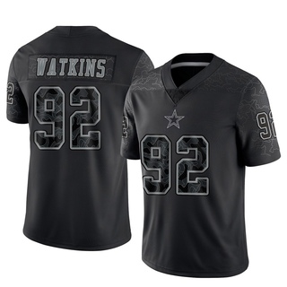 Limited Carlos Watkins Men's Dallas Cowboys Reflective Jersey - Black