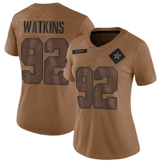 Limited Carlos Watkins Women's Dallas Cowboys 2023 Salute To Service Jersey - Brown