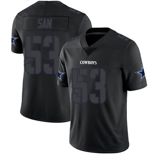 Limited Christian Sam Men's Dallas Cowboys Jersey - Black Impact