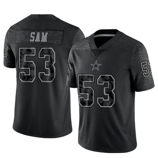 Limited Christian Sam Men's Dallas Cowboys Reflective Jersey - Black