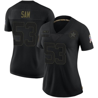 Limited Christian Sam Women's Dallas Cowboys 2020 Salute To Service Jersey - Black