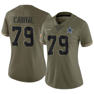 Limited Cohl Cabral Women's Dallas Cowboys 2022 Salute To Service Jersey - Olive