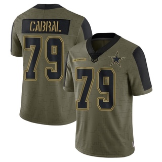 Limited Cohl Cabral Youth Dallas Cowboys 2021 Salute To Service Jersey - Olive