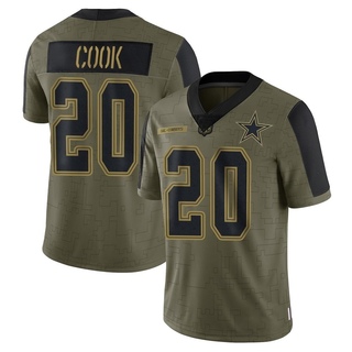 Limited Dalvin Cook Men's Dallas Cowboys 2021 Salute To Service Jersey - Olive