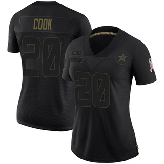 Limited Dalvin Cook Women's Dallas Cowboys 2020 Salute To Service Jersey - Black