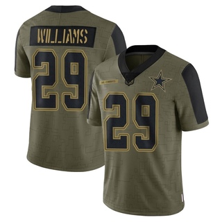 Limited Damien Williams Men's Dallas Cowboys 2021 Salute To Service Jersey - Olive