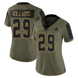 Limited Damien Williams Women's Dallas Cowboys 2021 Salute To Service Jersey - Olive