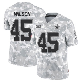 Limited Damien Wilson Men's Dallas Cowboys 2024 Salute to Service Jersey - Arctic Camo