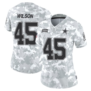 Limited Damien Wilson Women's Dallas Cowboys 2024 Salute to Service Jersey - Arctic Camo