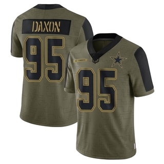 Limited Denzel Daxon Men's Dallas Cowboys 2021 Salute To Service Jersey - Olive