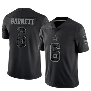 Limited Deontay Burnett Men's Dallas Cowboys Reflective Jersey - Black