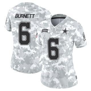 Limited Deontay Burnett Women's Dallas Cowboys 2024 Salute to Service Jersey - Arctic Camo