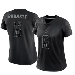 Limited Deontay Burnett Women's Dallas Cowboys Reflective Jersey - Black