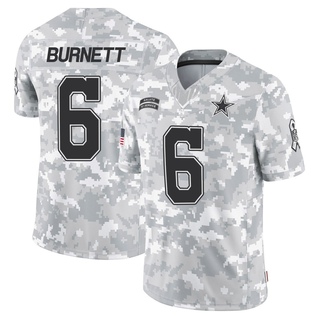 Limited Deontay Burnett Youth Dallas Cowboys 2024 Salute to Service Jersey - Arctic Camo