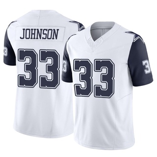 Limited Emany Johnson Men's Dallas Cowboys 2nd Alternate Vapor F.U.S.E. Jersey - White