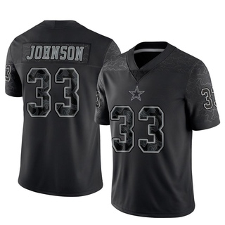 Limited Emany Johnson Men's Dallas Cowboys Reflective Jersey - Black