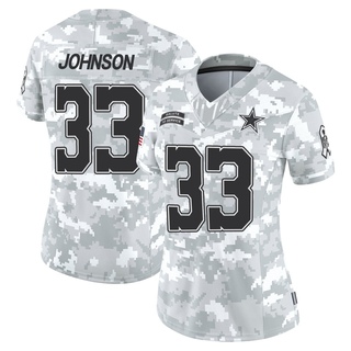 Limited Emany Johnson Women's Dallas Cowboys 2024 Salute to Service Jersey - Arctic Camo