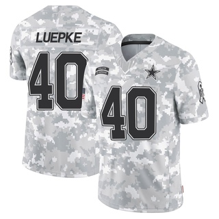 Limited Hunter Luepke Men's Dallas Cowboys 2024 Salute to Service Jersey - Arctic Camo