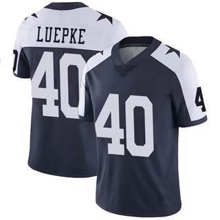 Limited Hunter Luepke Men's Dallas Cowboys Alternate Vapor Untouchable Jersey - Navy