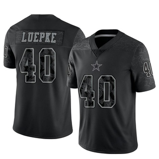 Limited Hunter Luepke Men's Dallas Cowboys Reflective Jersey - Black