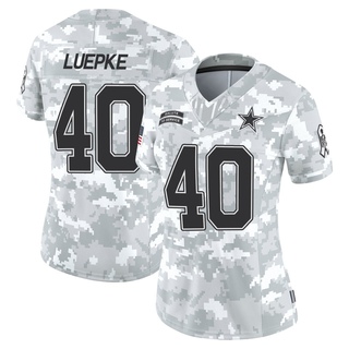 Limited Hunter Luepke Women's Dallas Cowboys 2024 Salute to Service Jersey - Arctic Camo