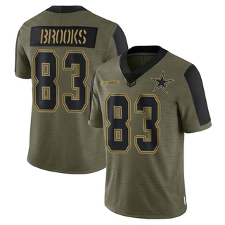 Limited Jalen Brooks Men's Dallas Cowboys 2021 Salute To Service Jersey - Olive