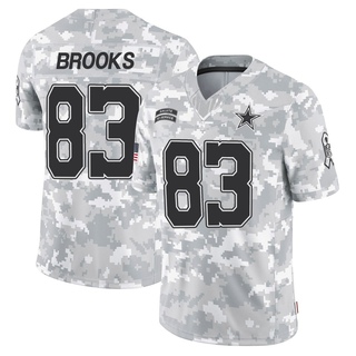 Limited Jalen Brooks Men's Dallas Cowboys 2024 Salute to Service Jersey - Arctic Camo