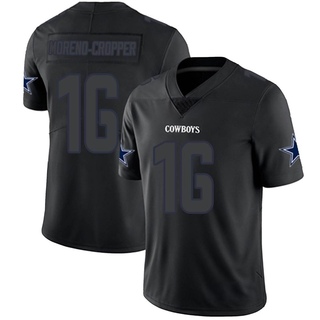 Limited Jalen Moreno-Cropper Men's Dallas Cowboys Jersey - Black Impact