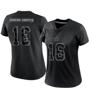 Limited Jalen Moreno-Cropper Women's Dallas Cowboys Reflective Jersey - Black